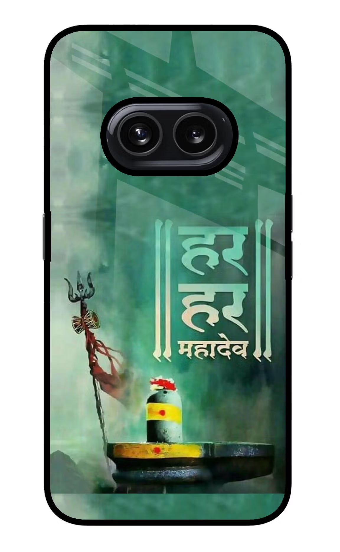 Har Har Mahadev Shivling Nothing Phone 2A Glass Case Back Cover by Casekaro
