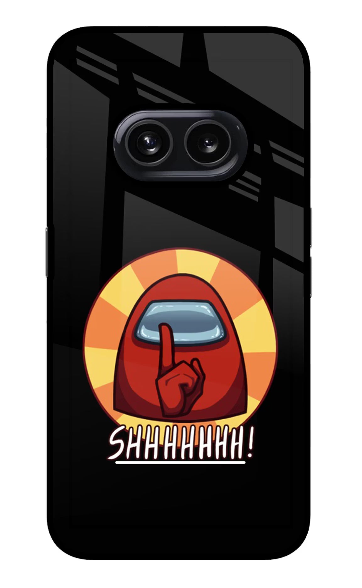 Among Us Shhh! Nothing Phone 2A Glass Case Back Cover by Casekaro