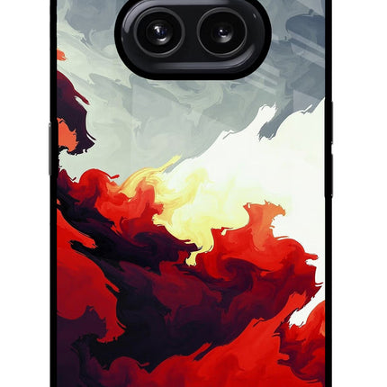 Fire Cloud Nothing Phone 2A Glass Case Back Cover by Casekaro