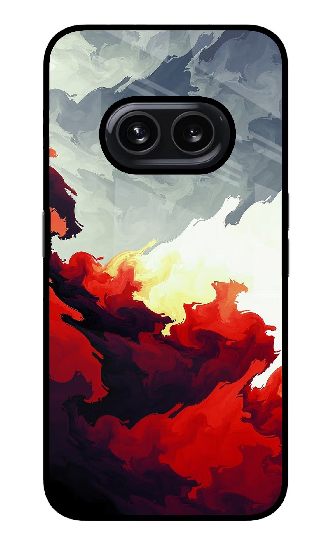 Fire Cloud Nothing Phone 2A Glass Case Back Cover by Casekaro