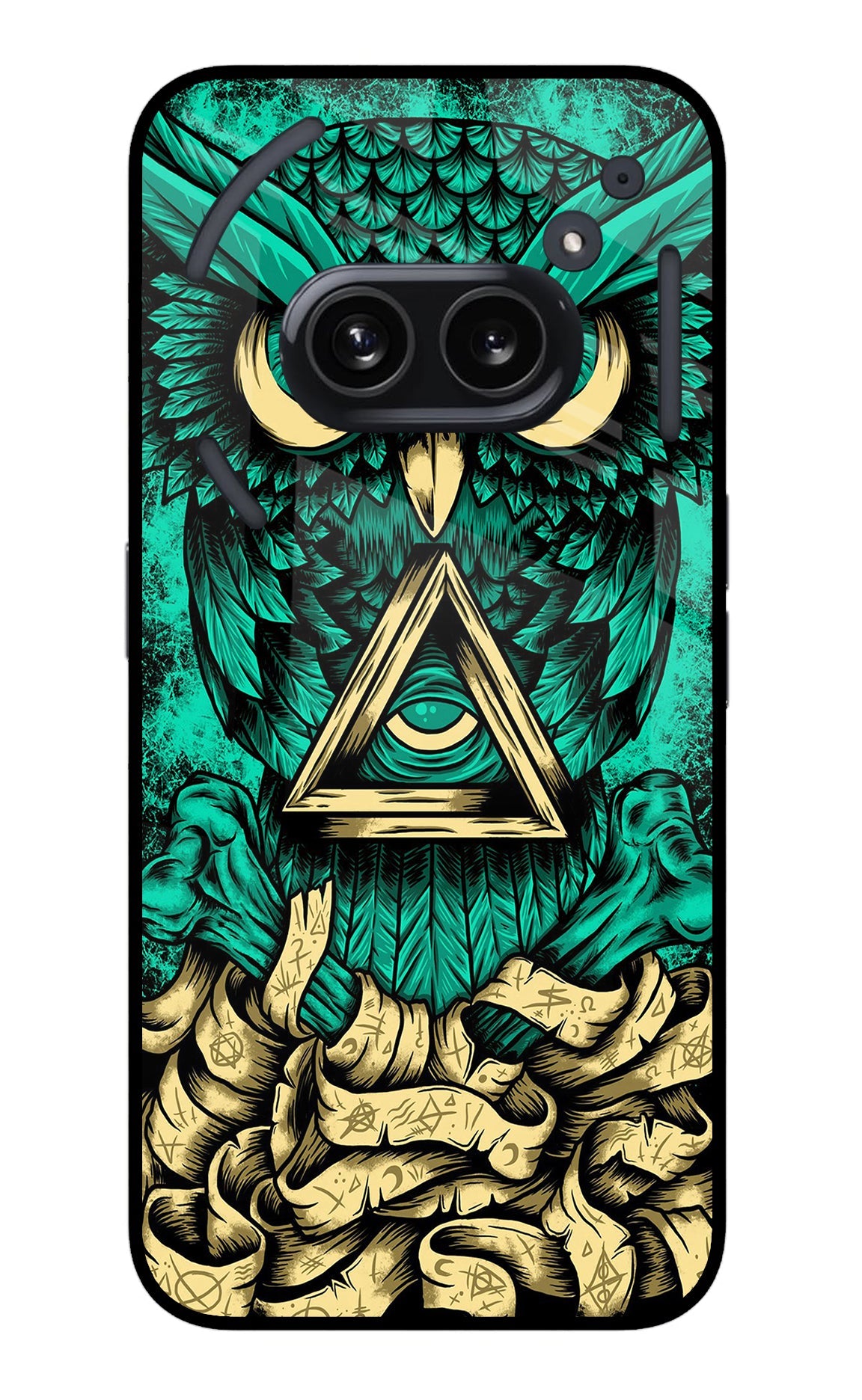 Green Owl Nothing Phone 2A Glass Case