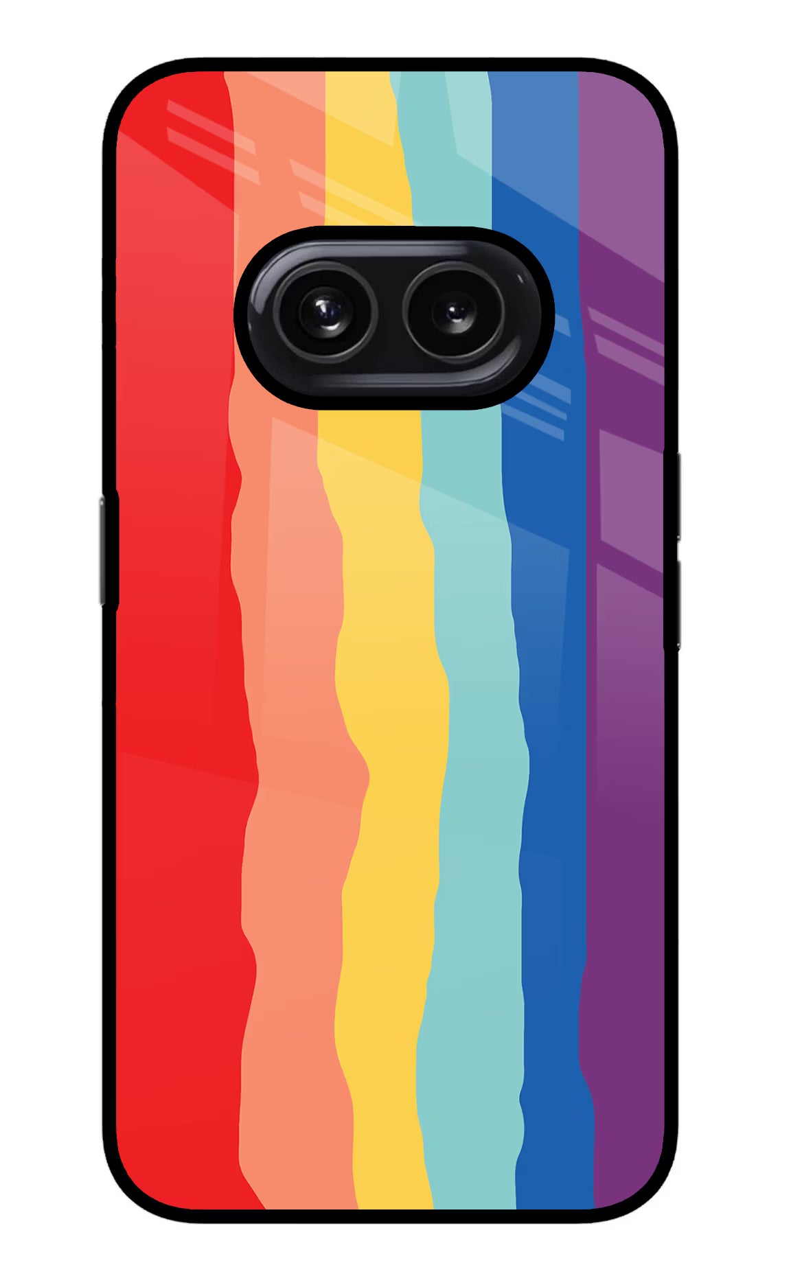 Rainbow Nothing Phone 2A Glass Case Back Cover by Casekaro