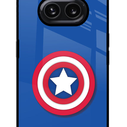 Shield Nothing Phone 2A Glass Case Back Cover by Casekaro