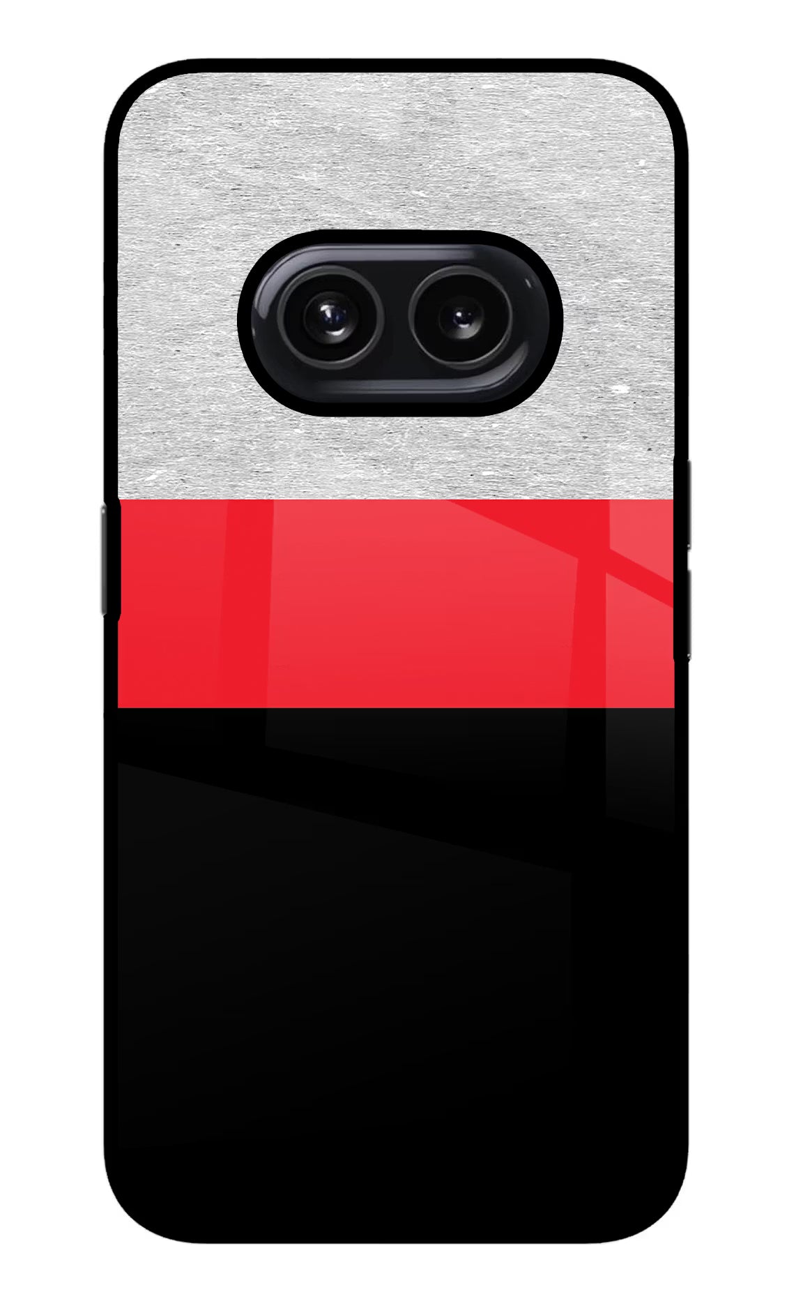 Tri Color Pattern Nothing Phone 2A Glass Case Back Cover by Casekaro