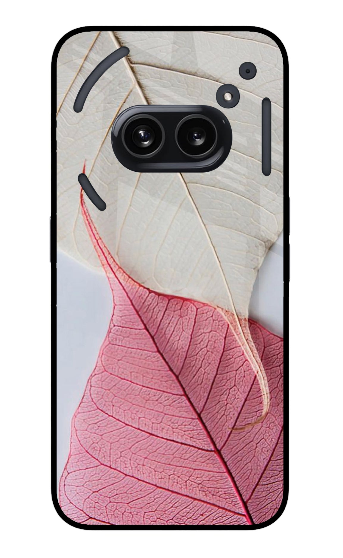 White Pink Leaf Nothing Phone 2A Glass Case