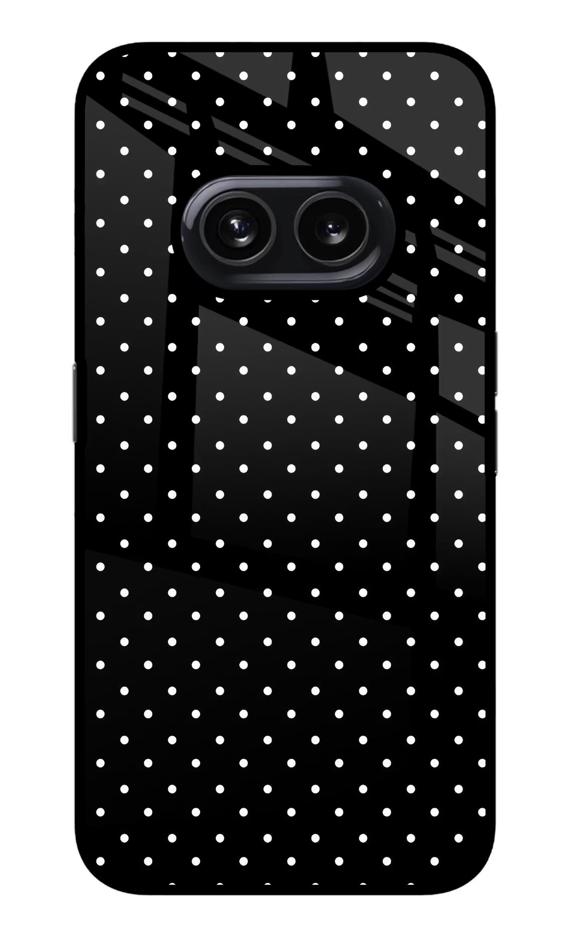 White Dots Nothing Phone 2A Glass Case Back Cover by Casekaro