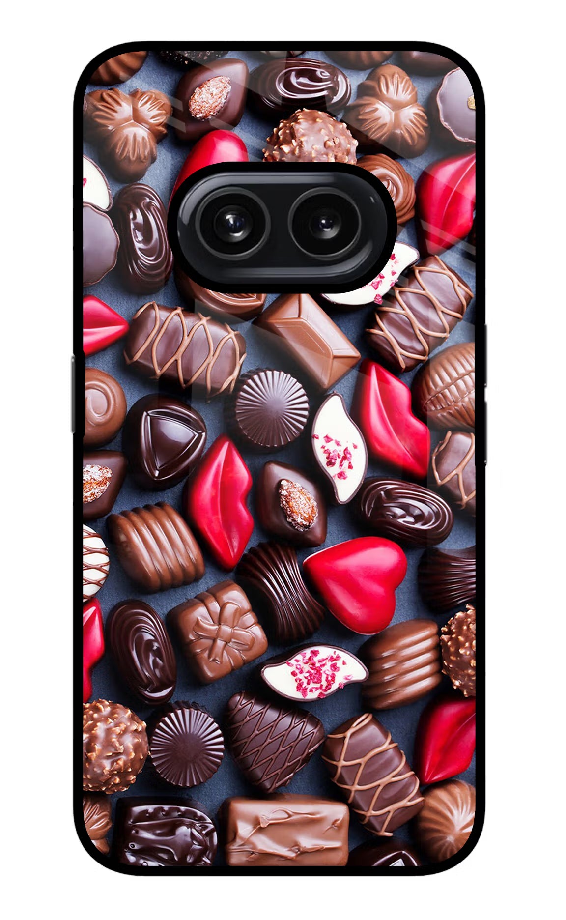 Chocolates Nothing Phone 2A Glass Case Back Cover by Casekaro