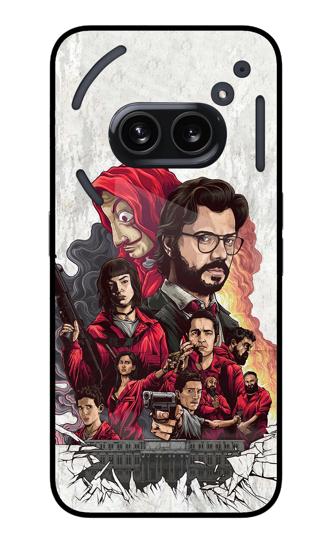 Money Heist Artwork Nothing Phone 2A Glass Case