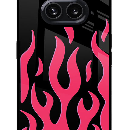Fire Flames Nothing Phone 2A Glass Case Back Cover by Casekaro