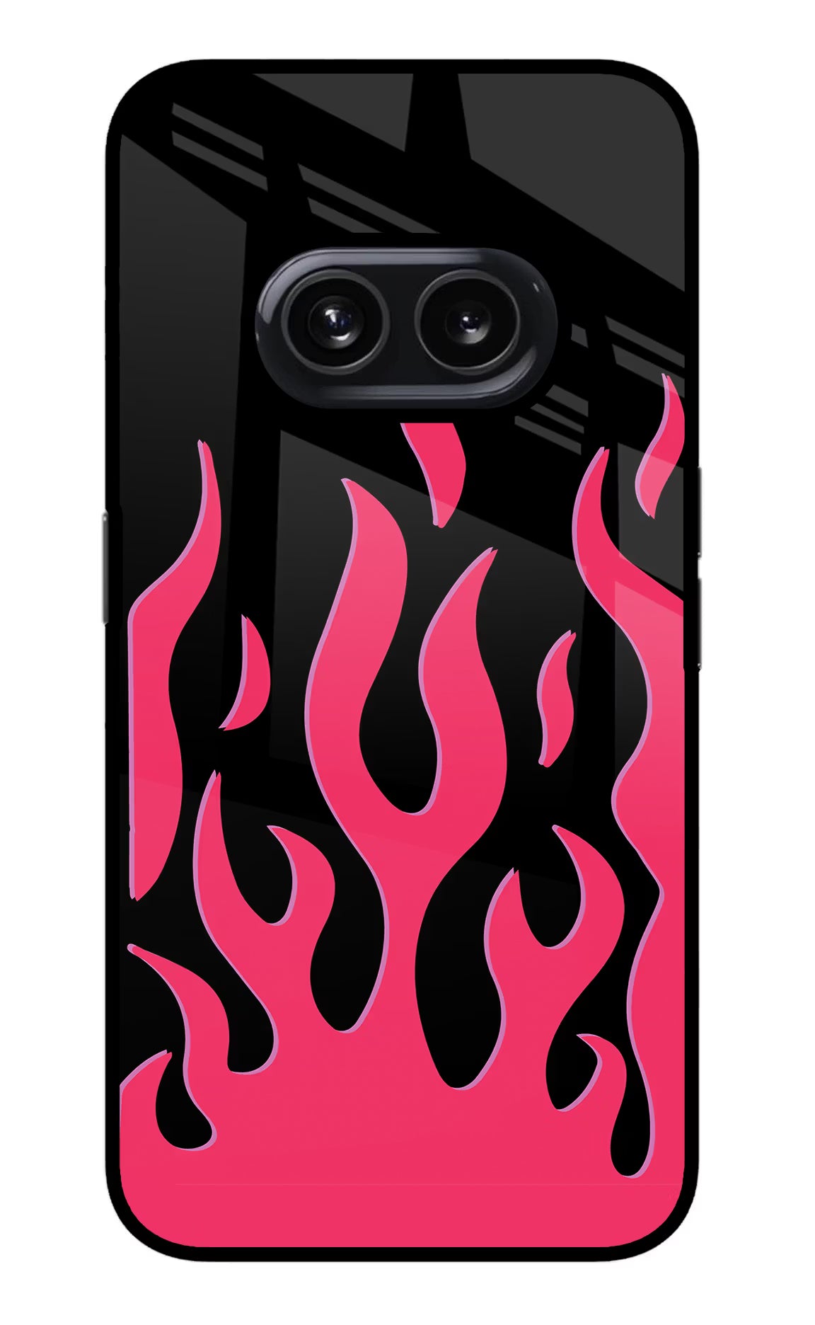 Fire Flames Nothing Phone 2A Glass Case Back Cover by Casekaro