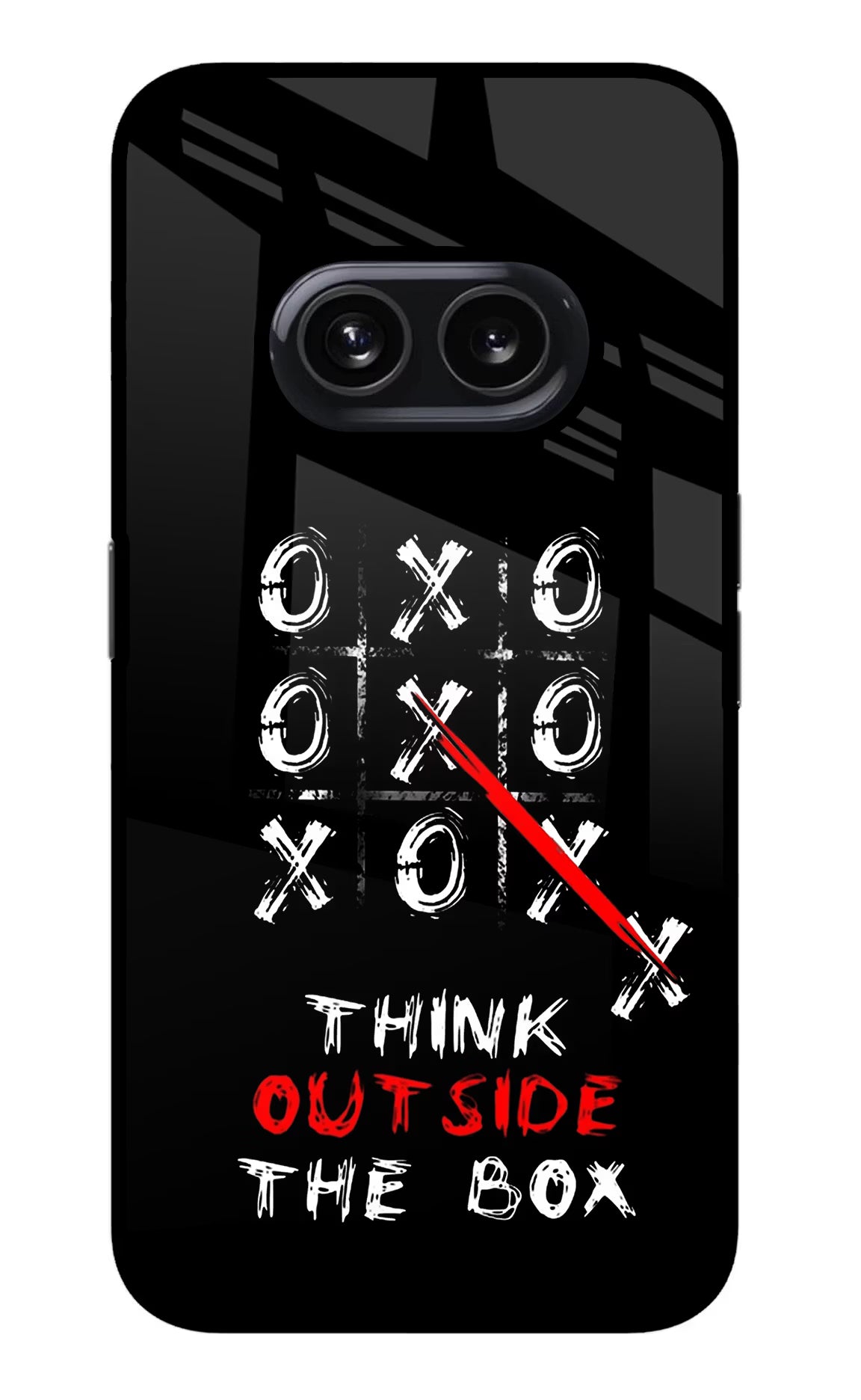 Think out of the BOX Nothing Phone 2A Glass Case Back Cover by Casekaro