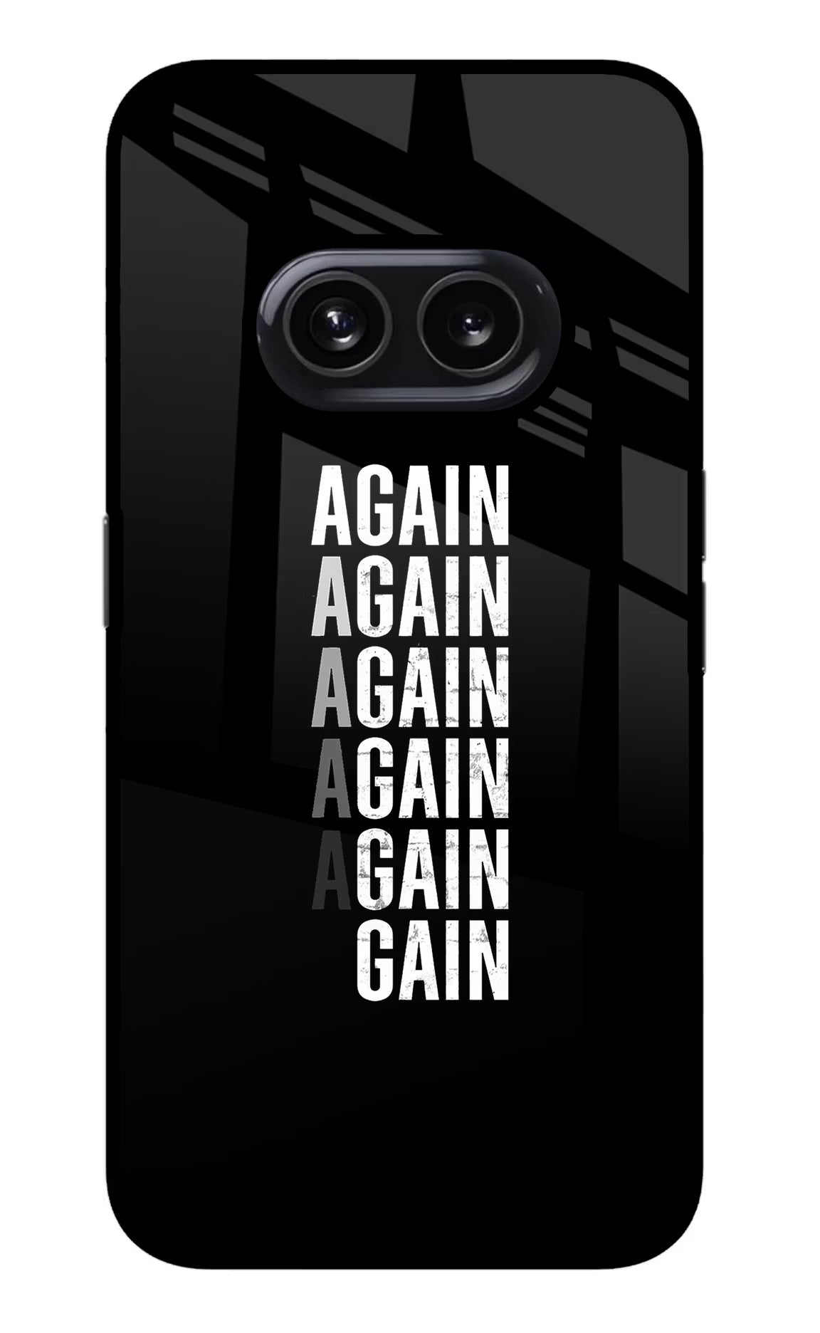 Again Again Gain Nothing Phone 2A Glass Case Back Cover by Casekaro