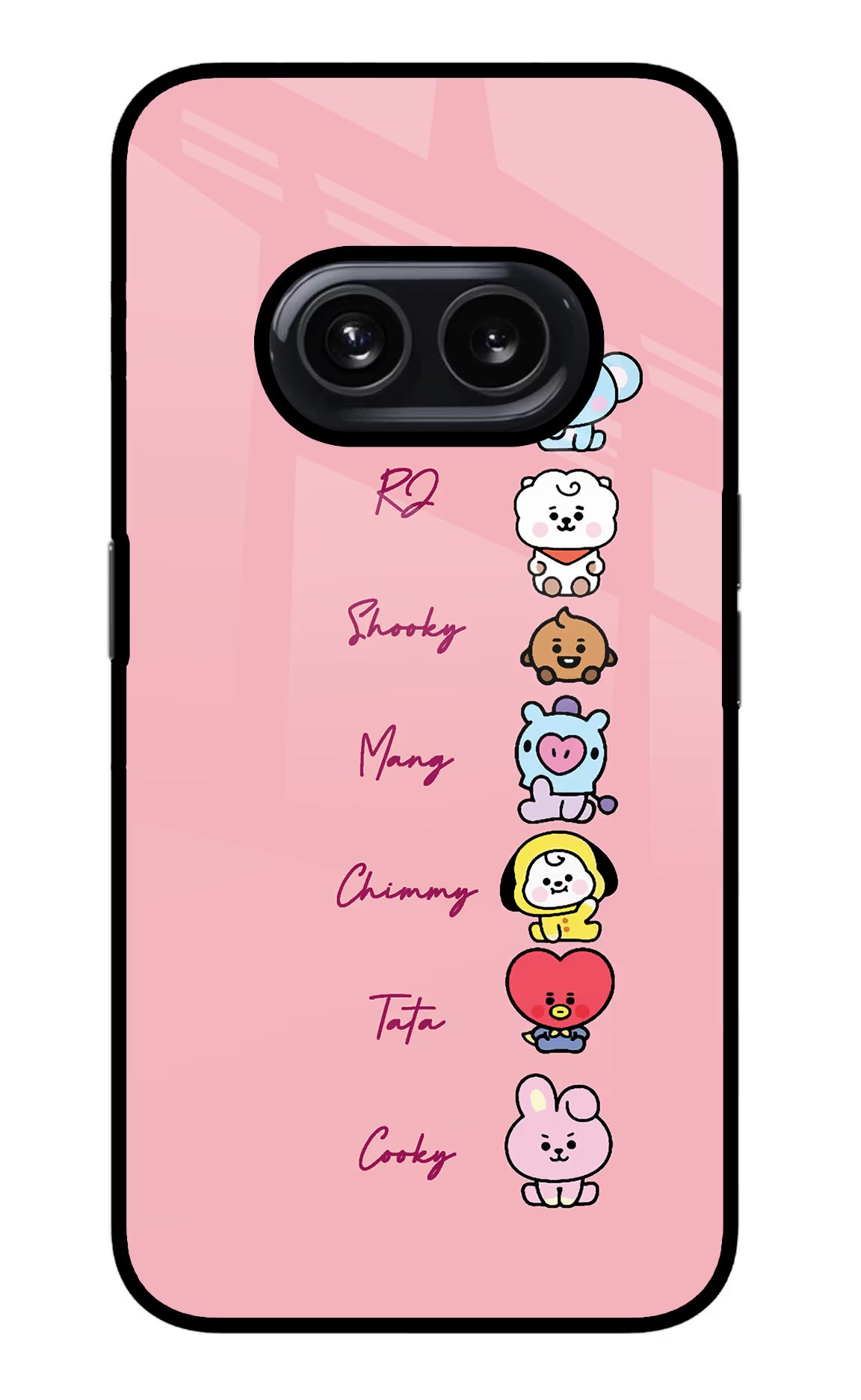 BTS names Nothing Phone 2A Glass Case Back Cover by Casekaro