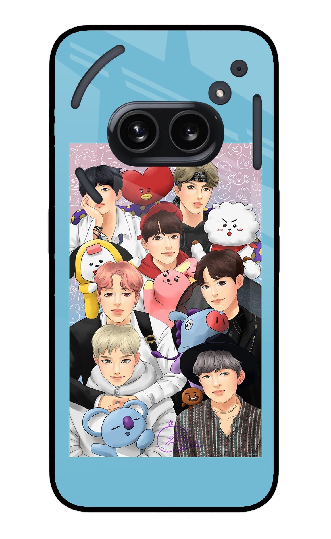 BTS with animals Nothing Phone 2A Glass Case