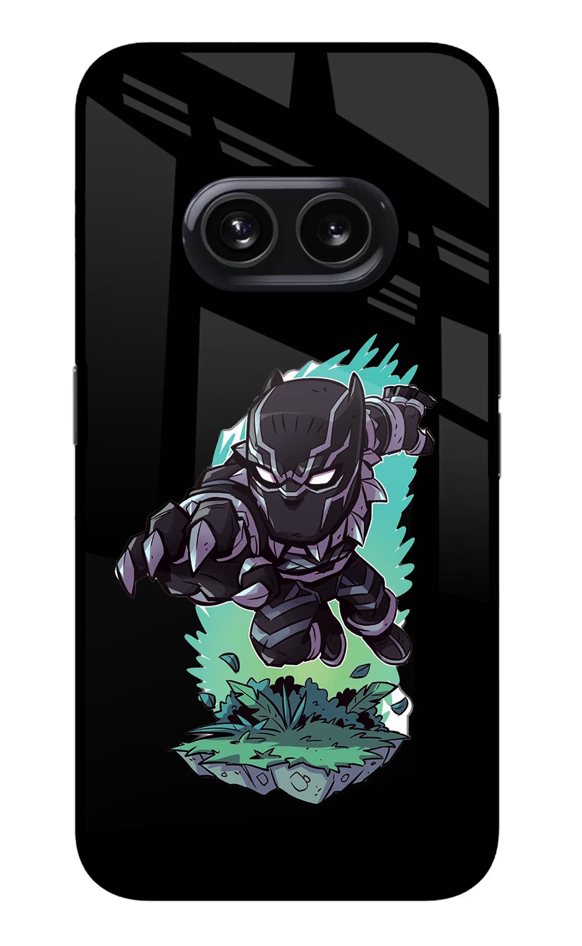 Black Panther Nothing Phone 2A Glass Case Back Cover by Casekaro