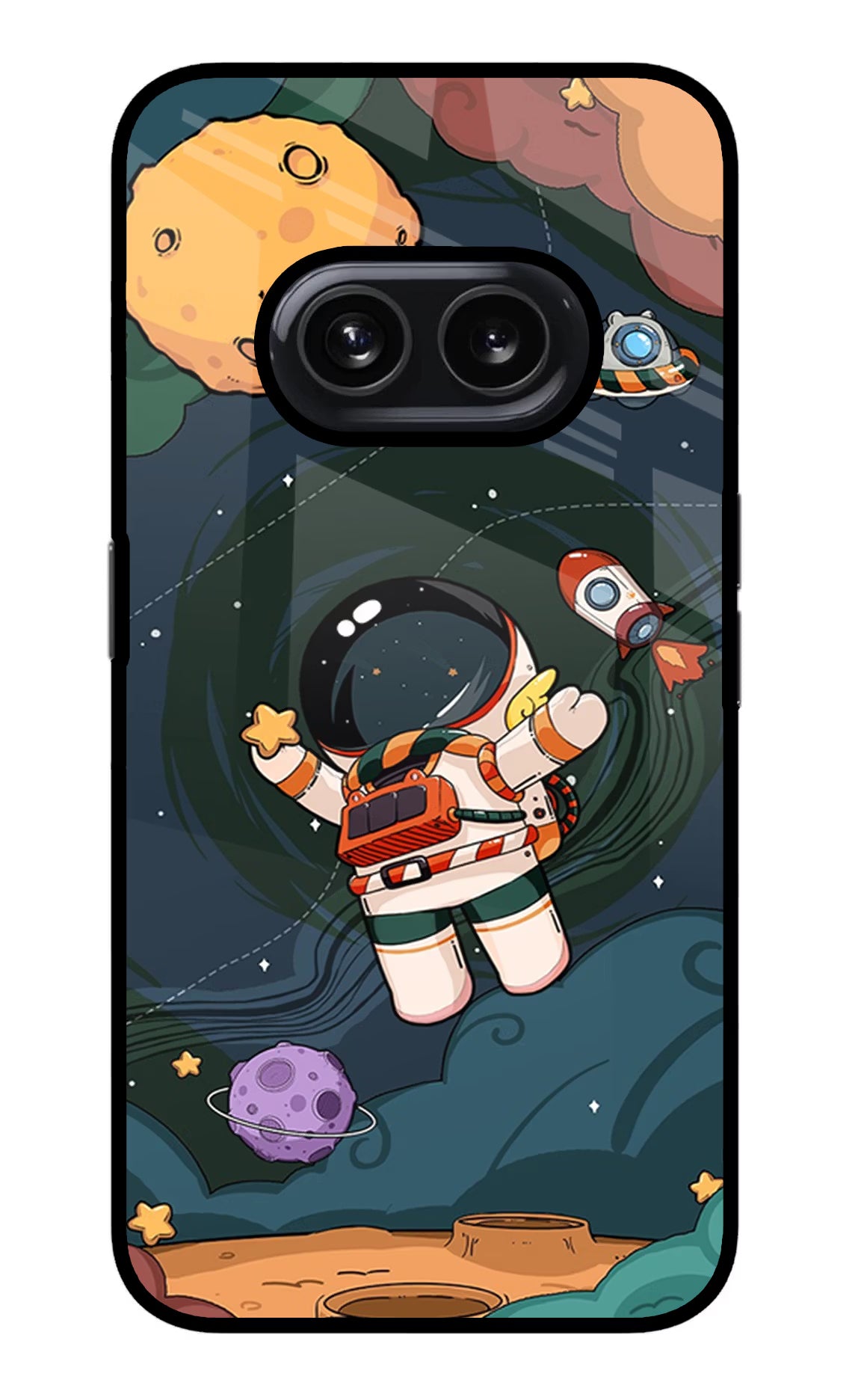 Cartoon Astronaut Nothing Phone 2A Glass Case
