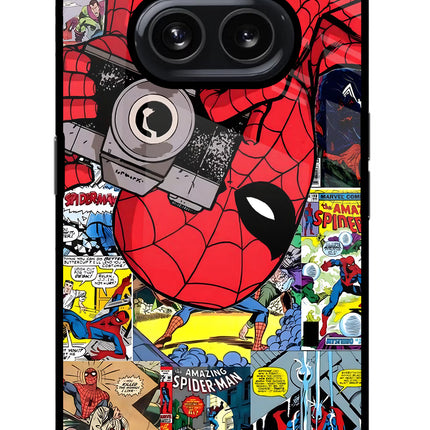 Spider Man Nothing Phone 2A Glass Case Back Cover by Casekaro