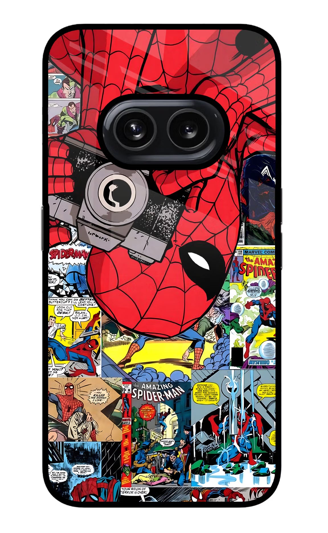 Spider Man Nothing Phone 2A Glass Case Back Cover by Casekaro