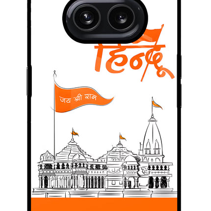 Jai Shree Ram Hindu Nothing Phone 2A Glass Case Back Cover by Casekaro