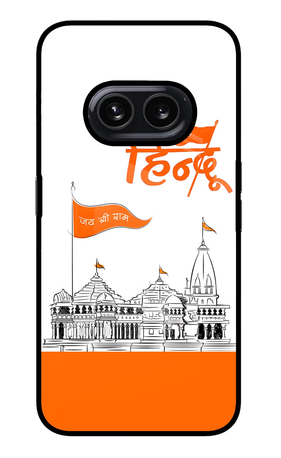 Jai Shree Ram Hindu Nothing Phone 2A Glass Case Back Cover by Casekaro