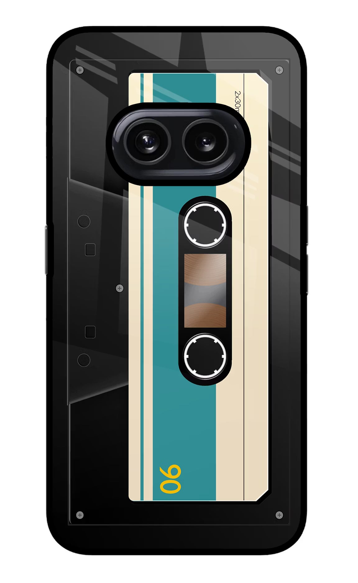 Cassette Nothing Phone 2A Glass Case Back Cover by Casekaro