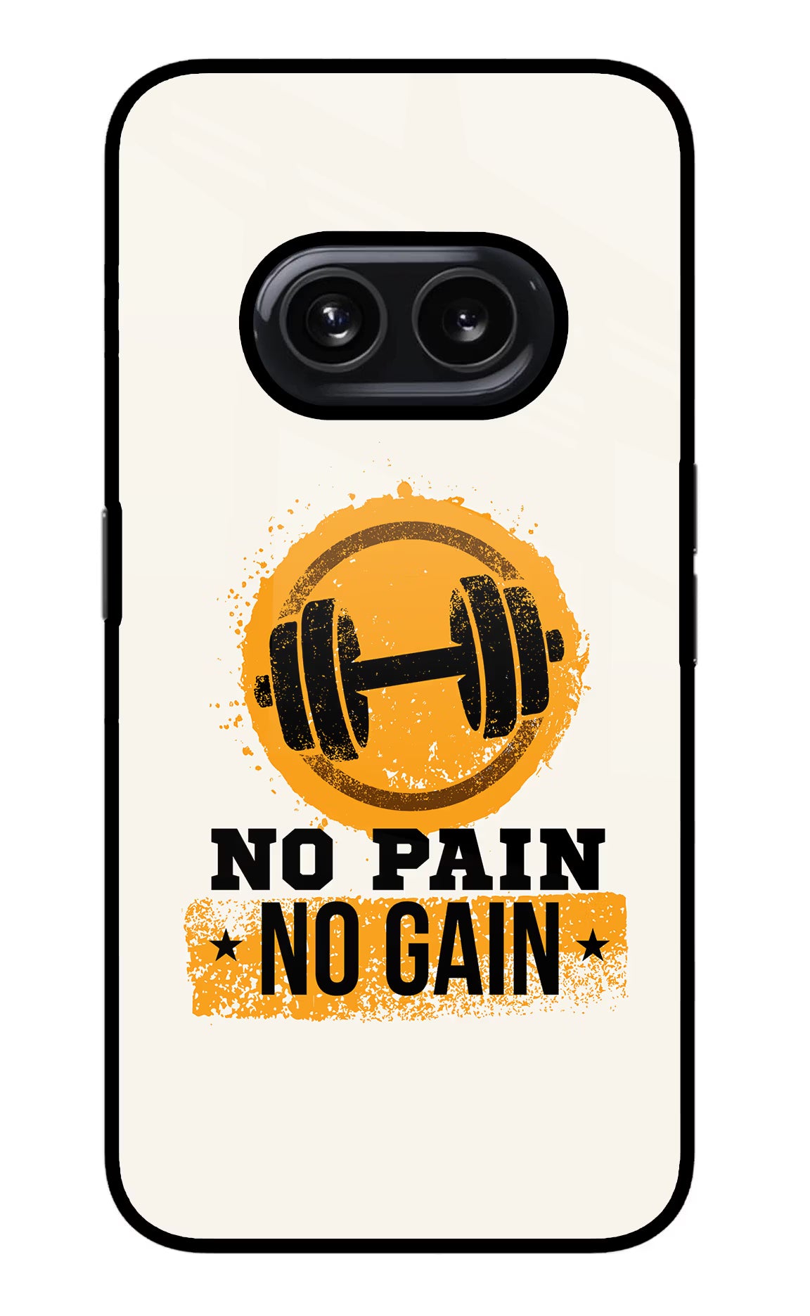 No Pain No Gain Nothing Phone 2A Glass Case Back Cover by Casekaro