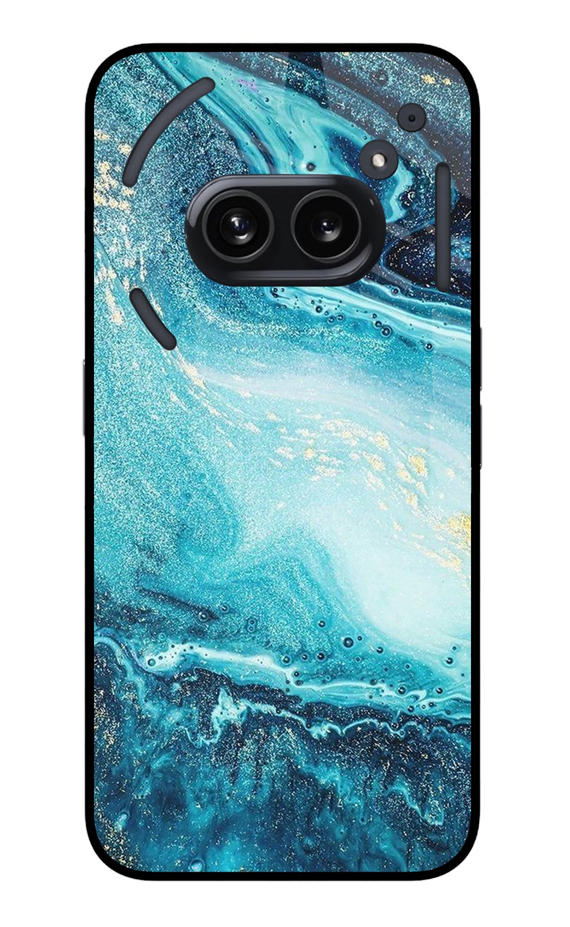 Blue Glitter Marble Nothing Phone 2A Glass Case