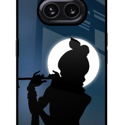 Shri Krishna Silhouette Nothing Phone 2A Glass Case Back Cover by Casekaro