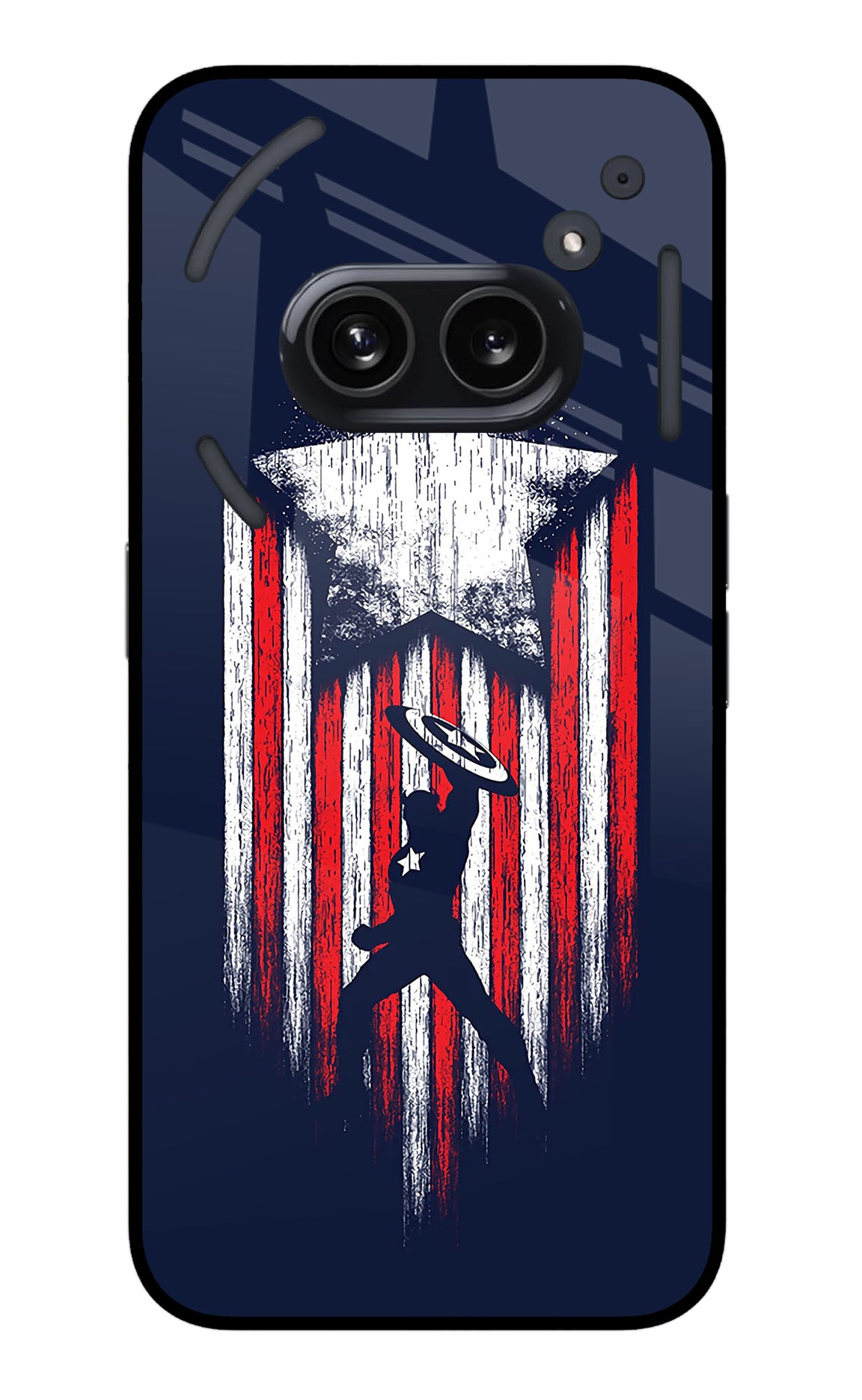 Captain America Marvel Art Nothing Phone 2A Glass Case