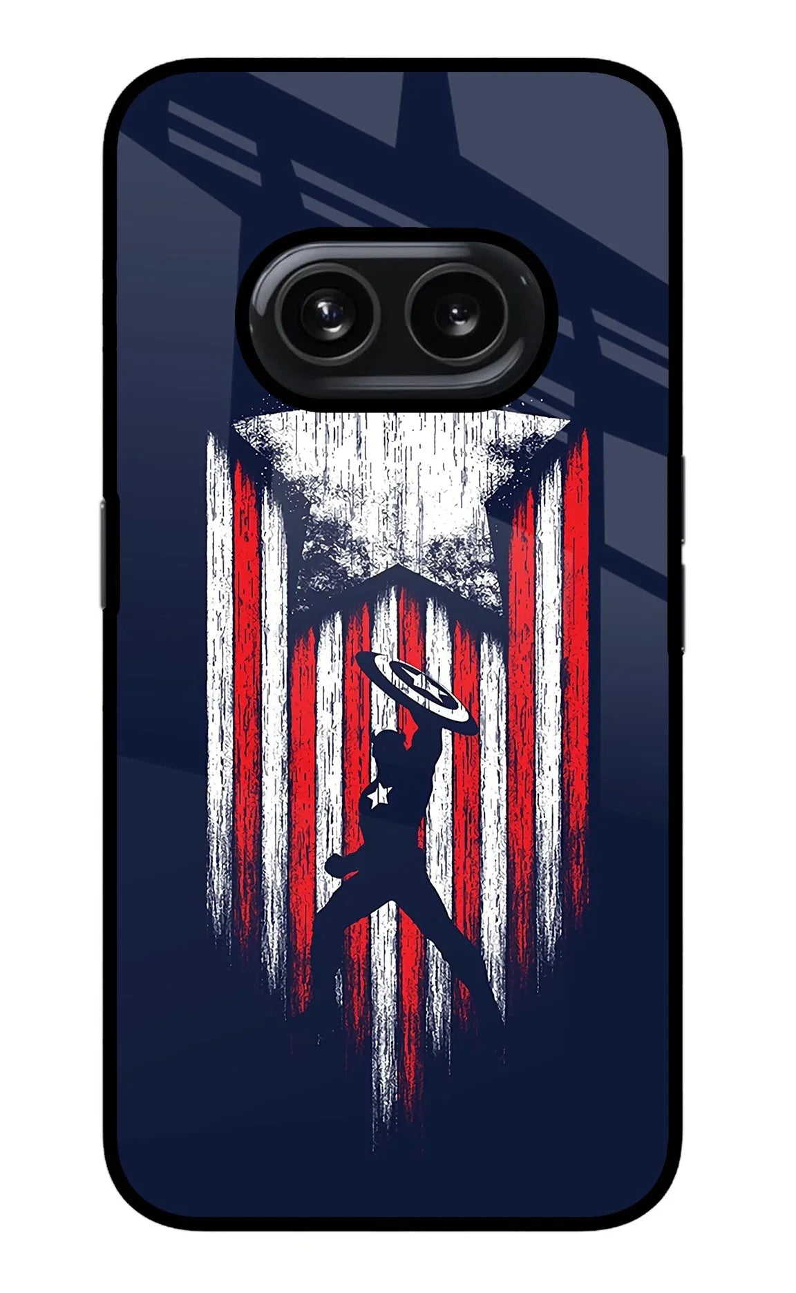 Captain America Marvel Art Nothing Phone 2A Glass Case