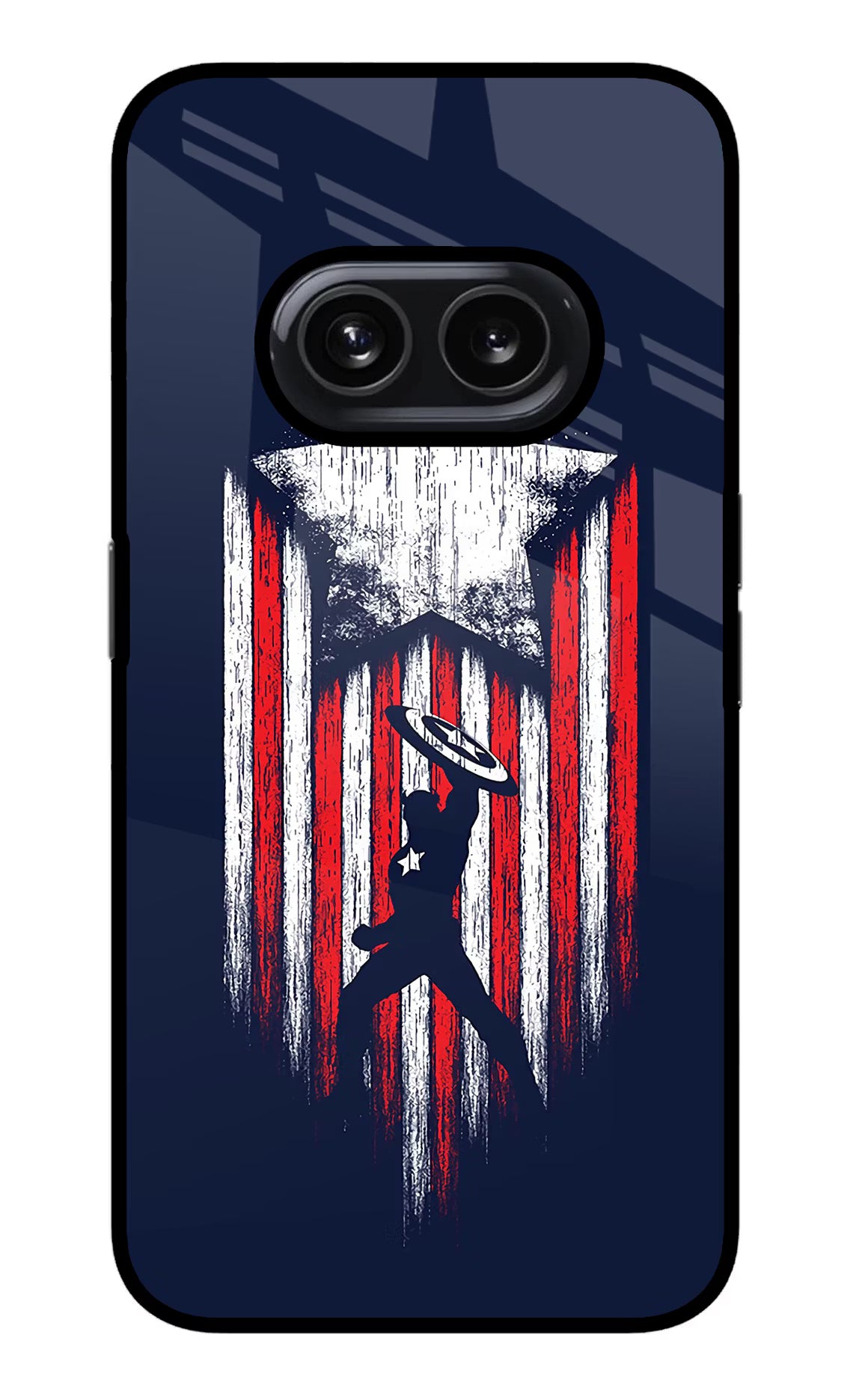 Captain America Marvel Art Nothing Phone 2A Glass Case Back Cover by Casekaro