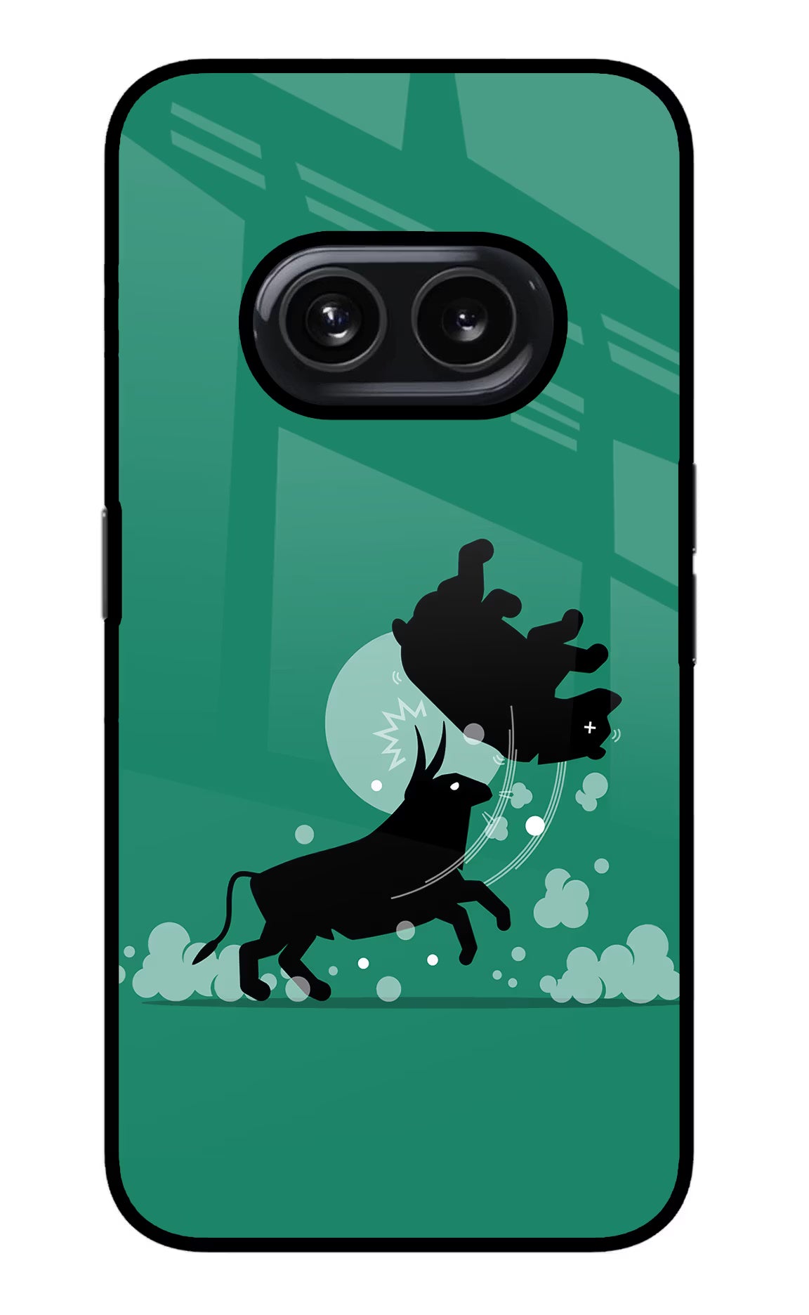 Bull Conqueror Nothing Phone 2A Glass Case Back Cover by Casekaro