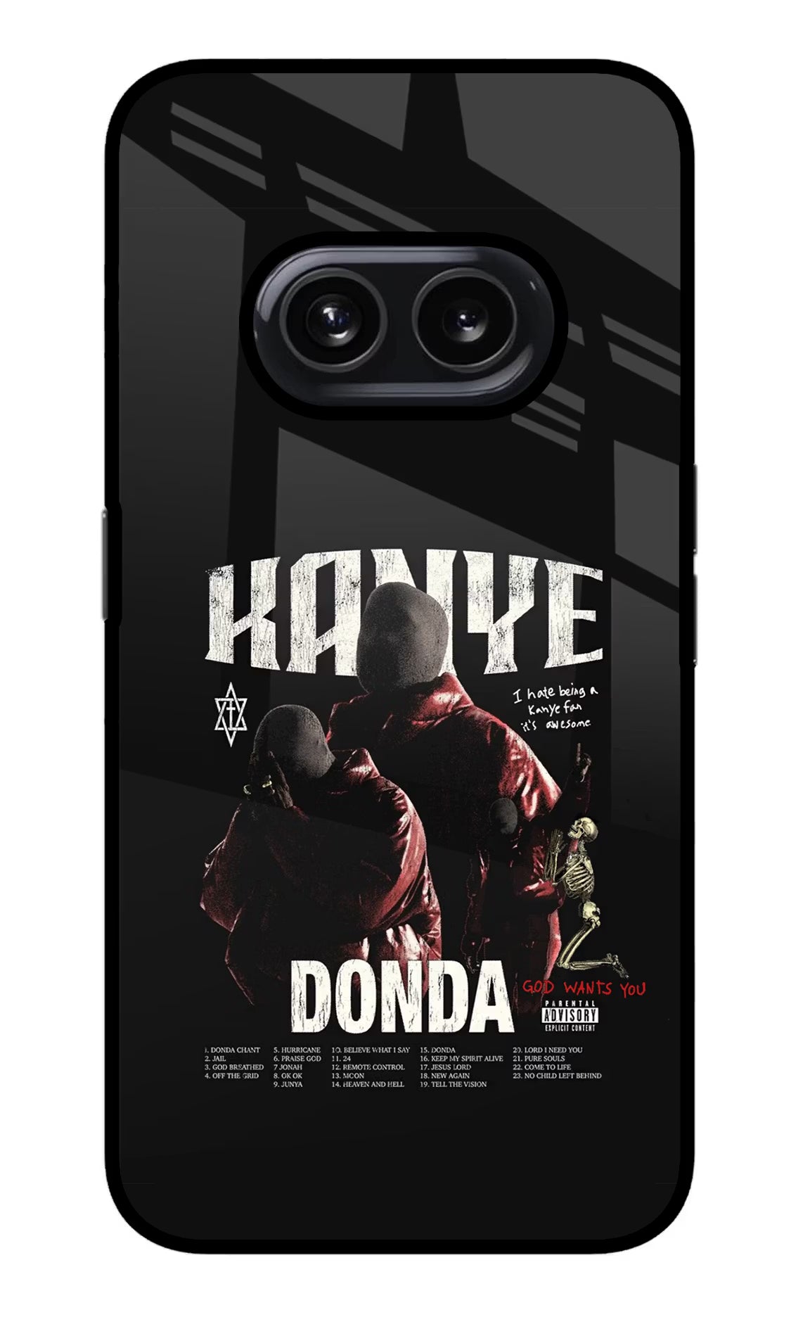 Donda Kanye West Nothing Phone 2A Glass Case Back Cover by Casekaro