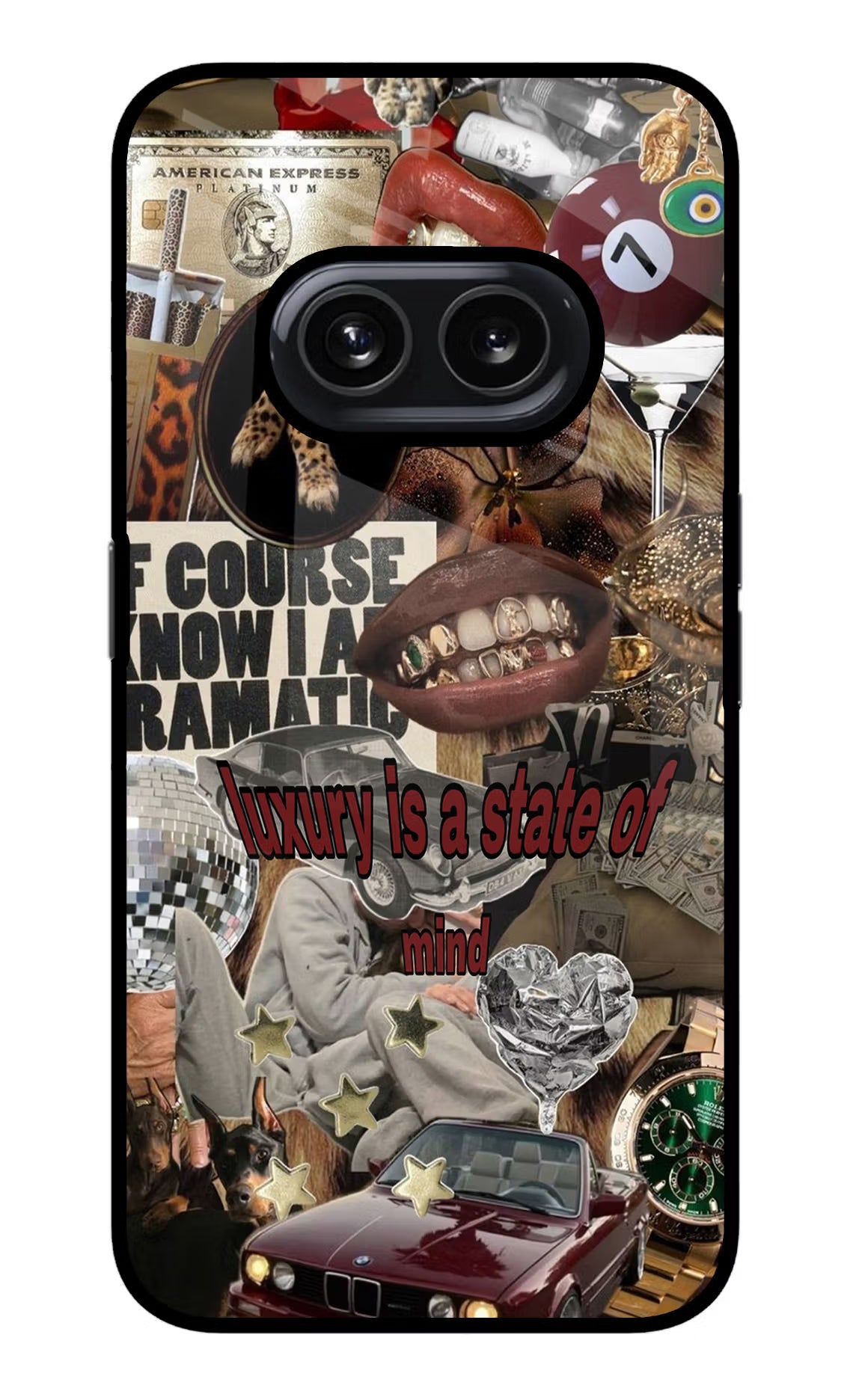 Luxury Nothing Phone 2A Glass Case Back Cover by Casekaro