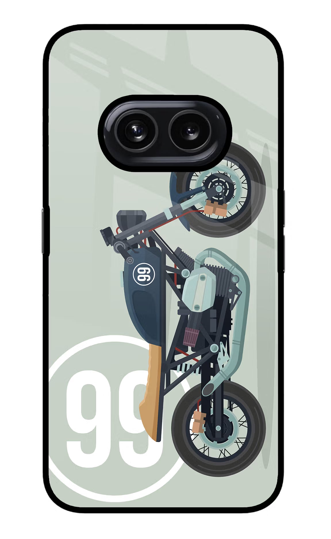 Classic Cafe Racer 99 Nothing Phone 2A Glass Case Back Cover by Casekaro