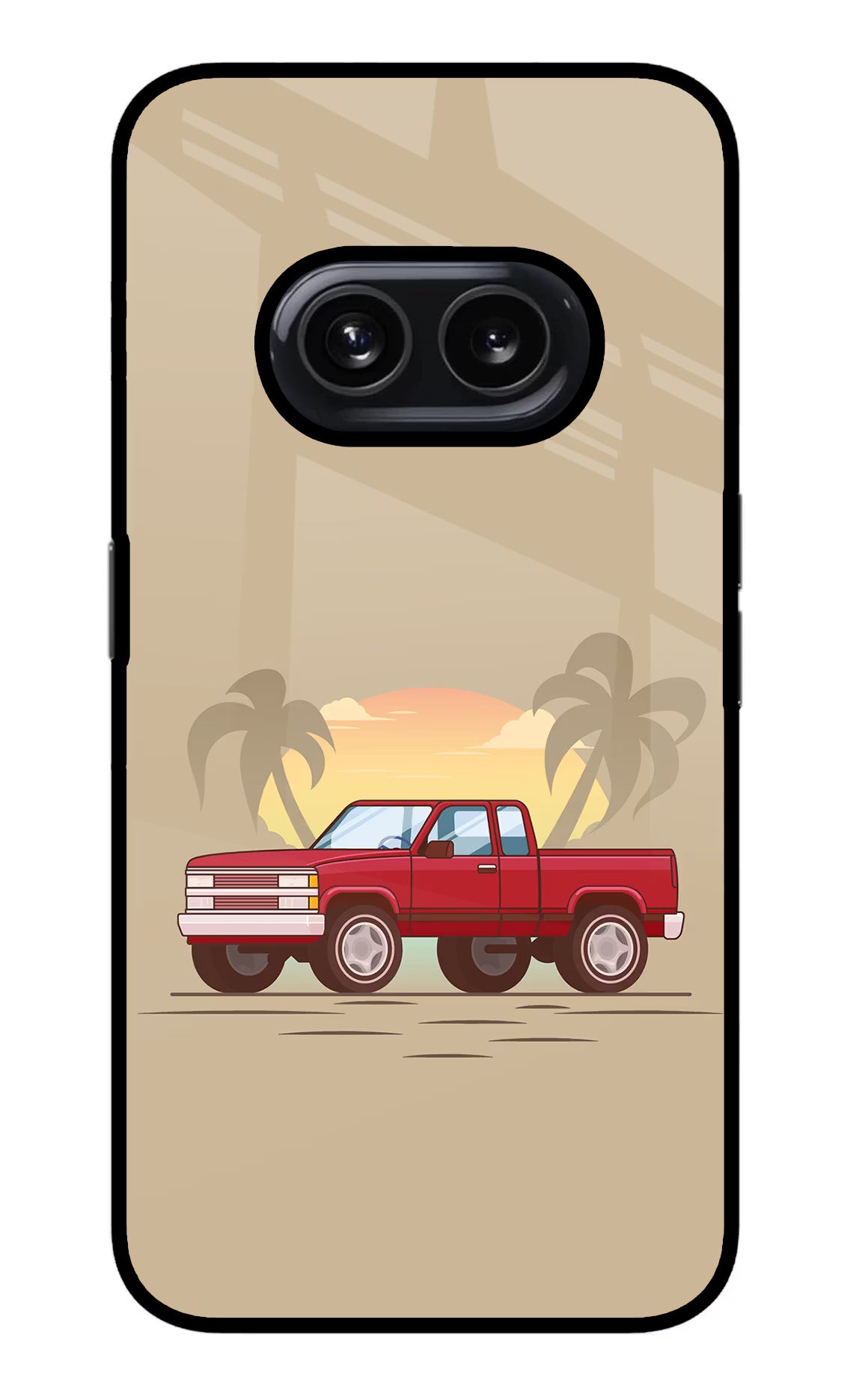 Desert Classic Drive Nothing Phone 2A Glass Case Back Cover by Casekaro