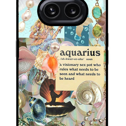 Aquarius Zodiac Nothing Phone 2A Glass Case Back Cover by Casekaro