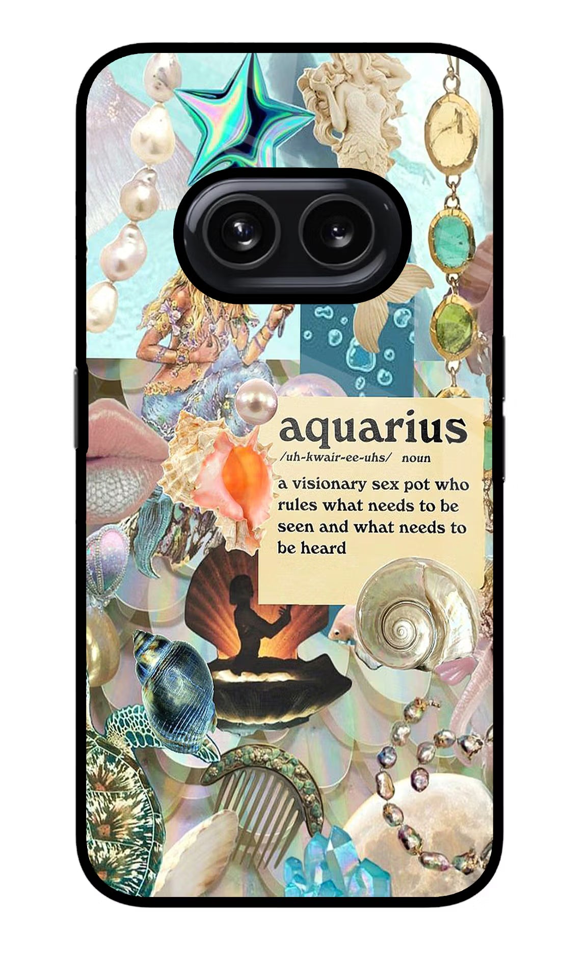Aquarius Zodiac Nothing Phone 2A Glass Case Back Cover by Casekaro