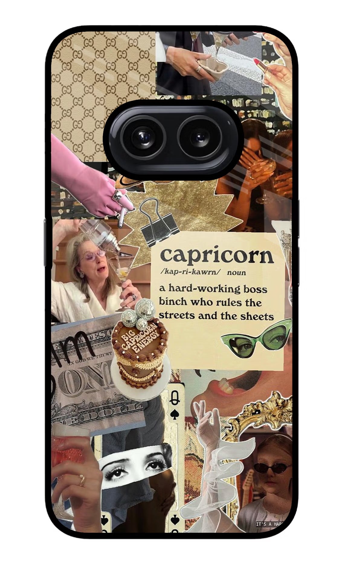 Capricorn Zodiac Nothing Phone 2A Glass Case Back Cover by Casekaro