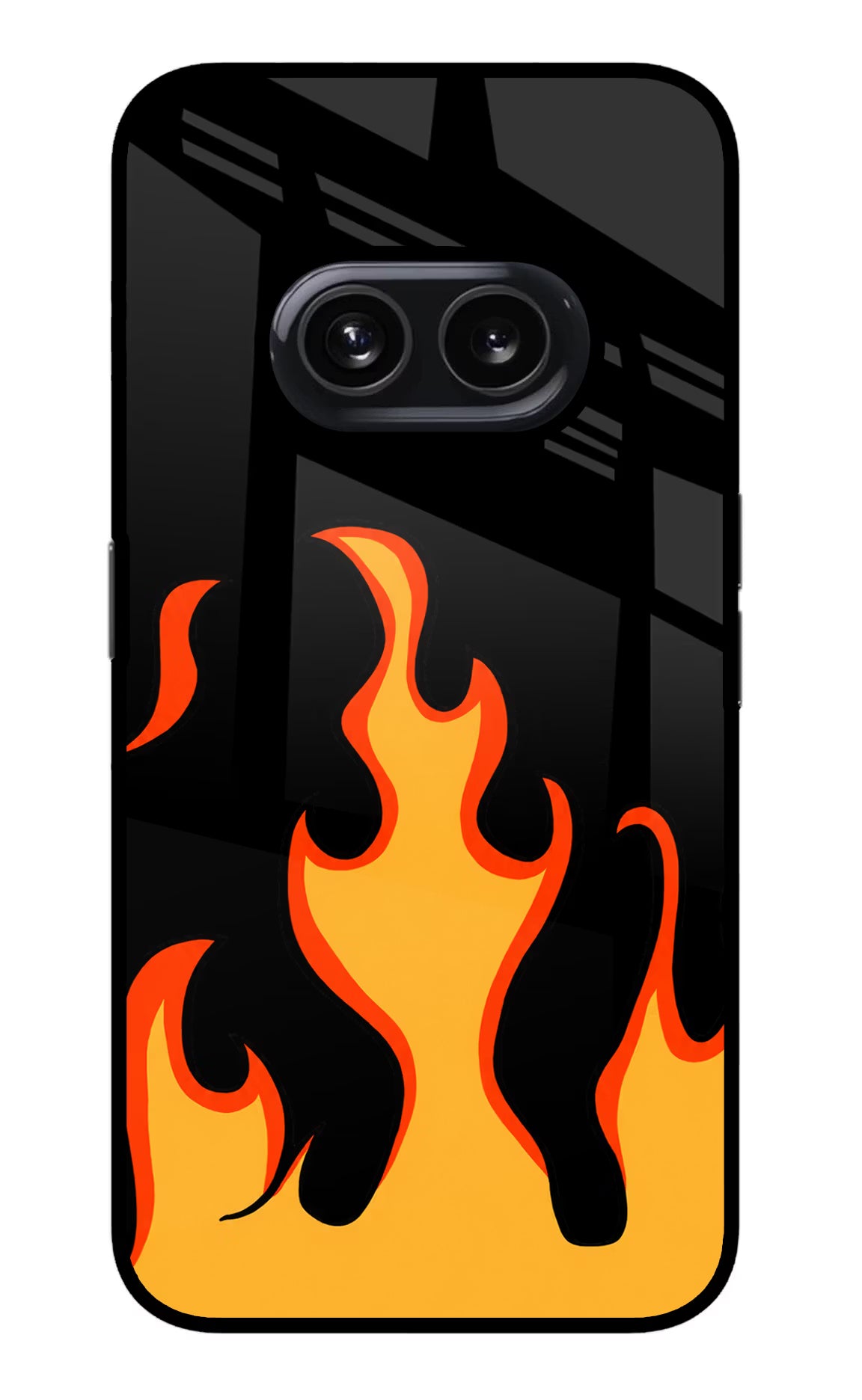 Fired Up – Black Nothing Phone 2A Glass Case