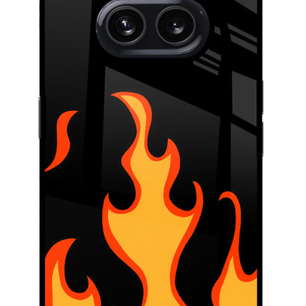 Fired Up – Black Nothing Phone 2A Glass Case Back Cover by Casekaro