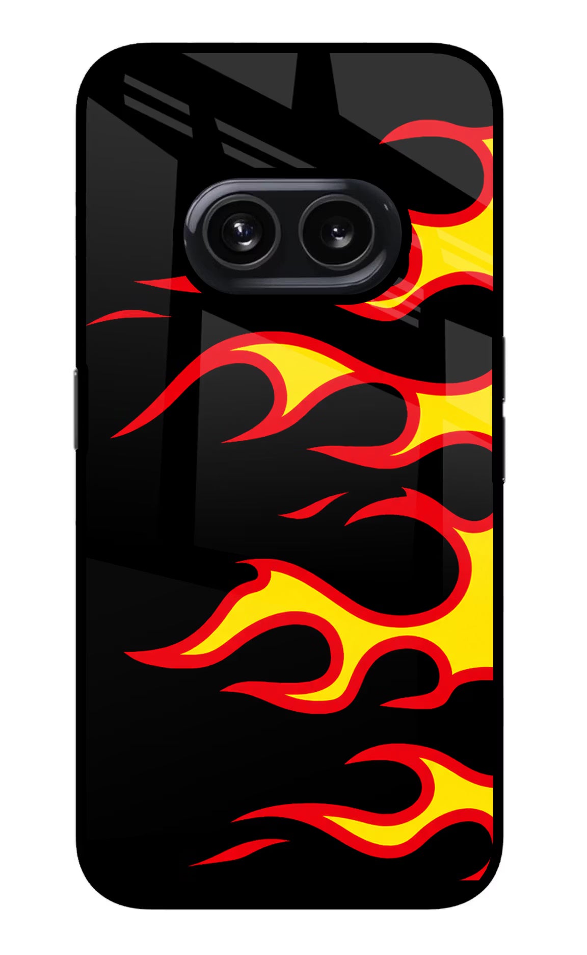 Side Sweep Flames Nothing Phone 2A Glass Case