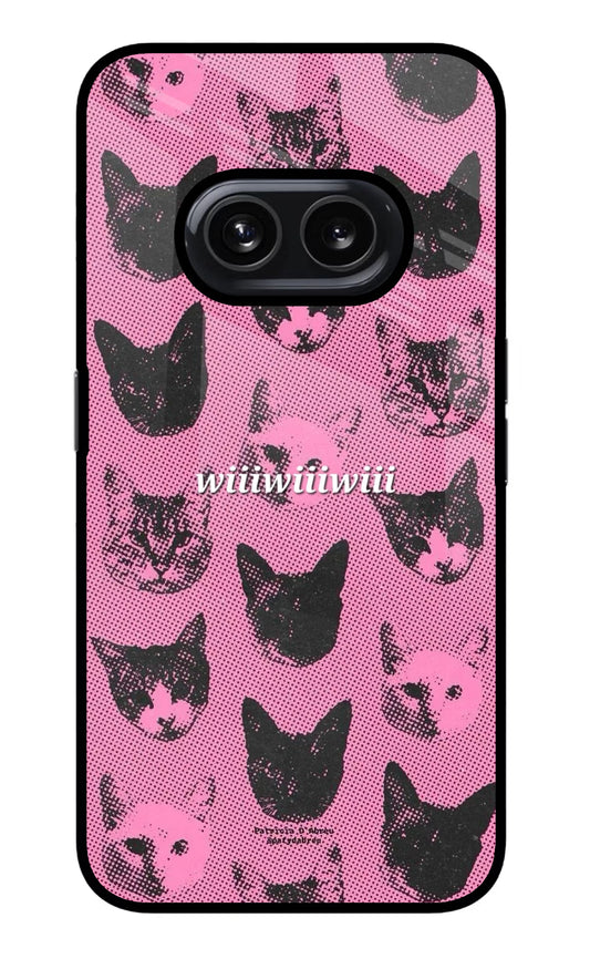 Pink Cats Nothing Phone 2A Glass Case