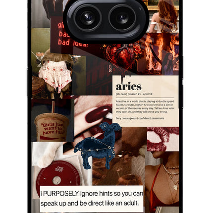 Zodiac Aries Nothing Phone 2A Glass Case
