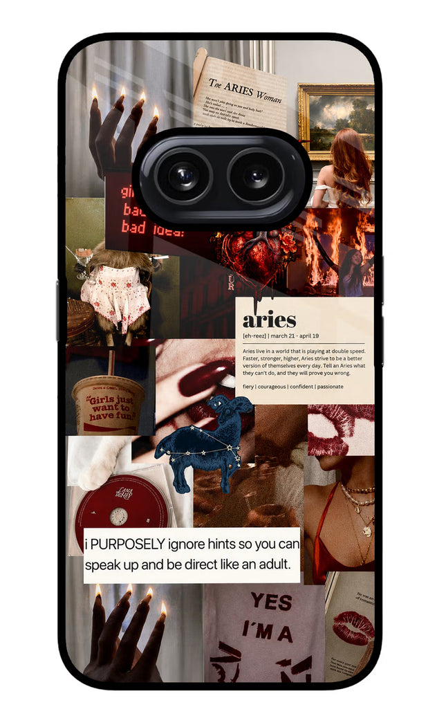 Zodiac Aries Nothing Phone 2A Glass Case