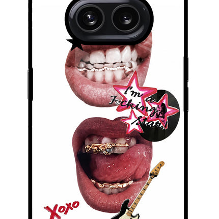 Rockstar Nothing Phone 2A Glass Case Back Cover by Casekaro
