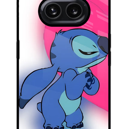 Stitch Hug Nothing Phone 2A Glass Case Back Cover by Casekaro