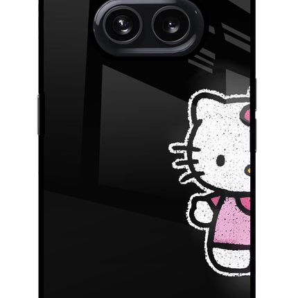 Kitty Charm Nothing Phone 2A Glass Case Back Cover by Casekaro