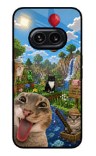 Minecraft Cat Chaos Nothing Phone 2A Glass Case