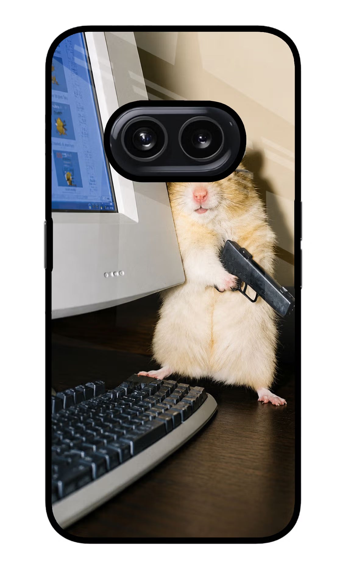 Hacker Hamster Nothing Phone 2A Glass Case
